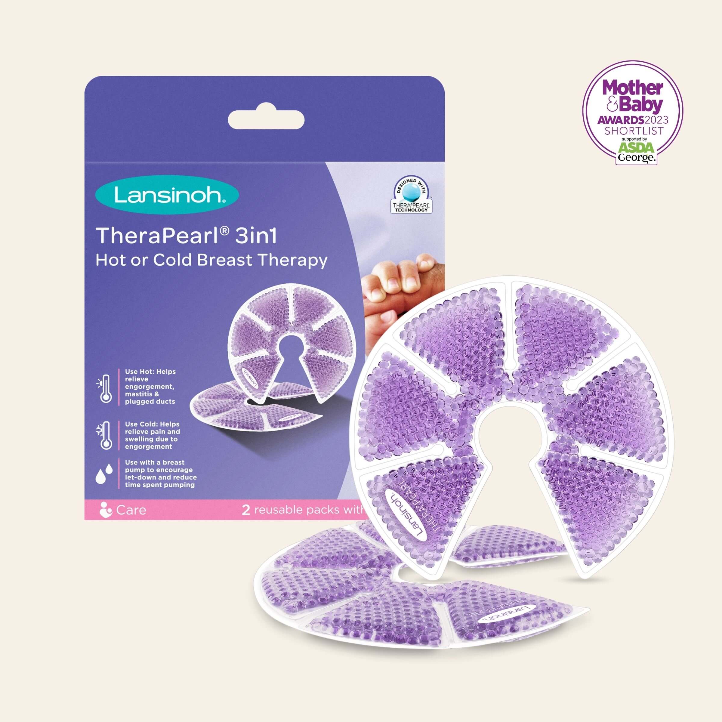 Lansinoh TheraPearl 3-in-1 Breast Therapy - 2 pack