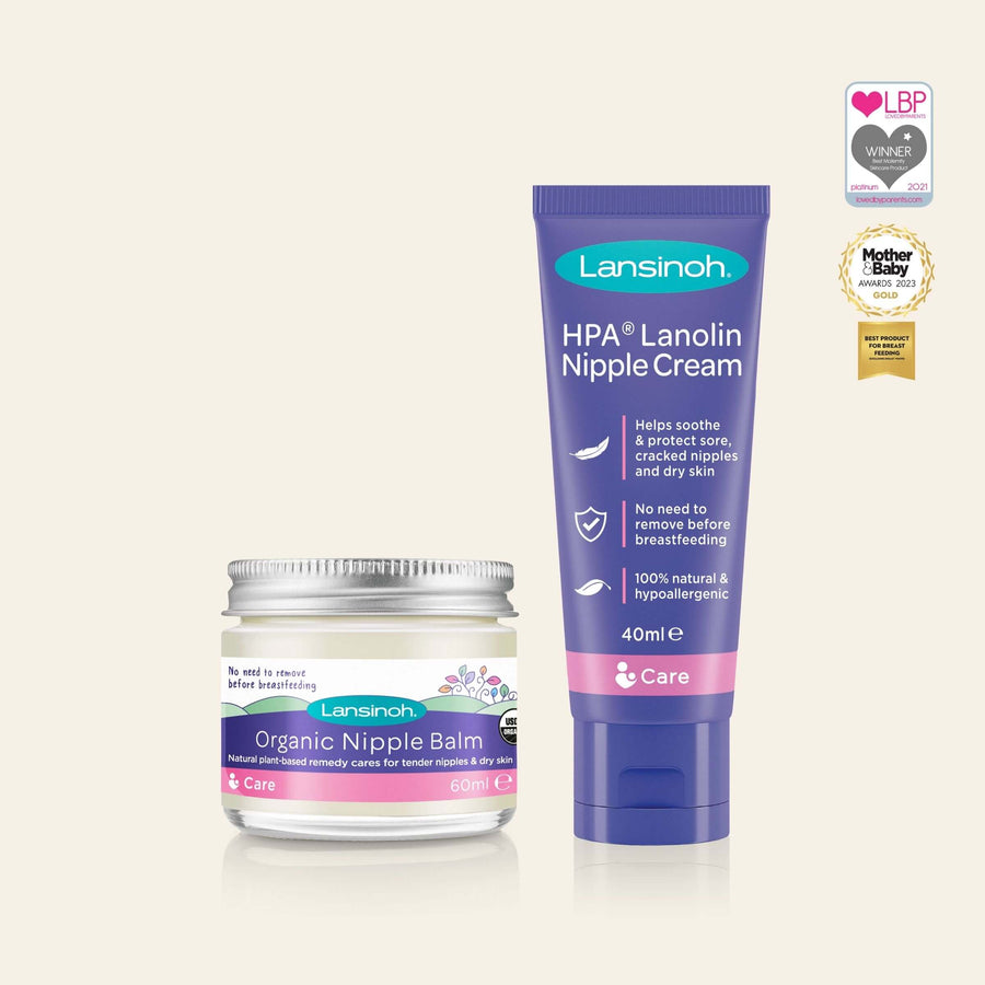 HPA Lanolin Nipple Cream & Organic Nipple Balm Duo Pack